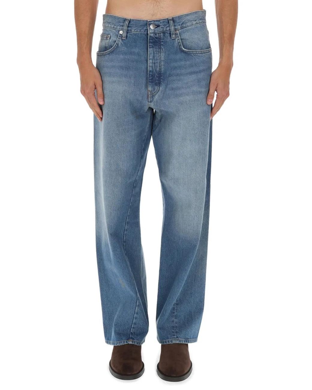 sunflower Blue Wide Twist Jeans for men