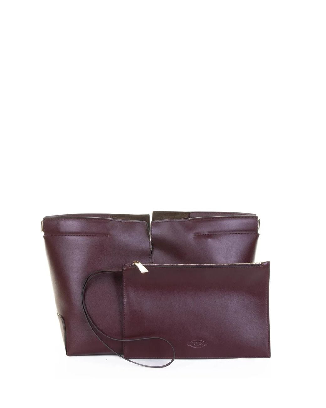Tod's Purple Medium-Small Leather Folio Bag