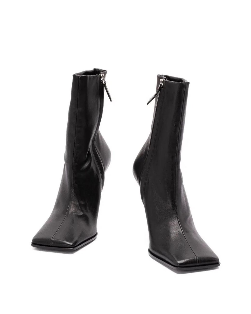 Alaïa Black Alaia Noir Leather Ankle Boots 90