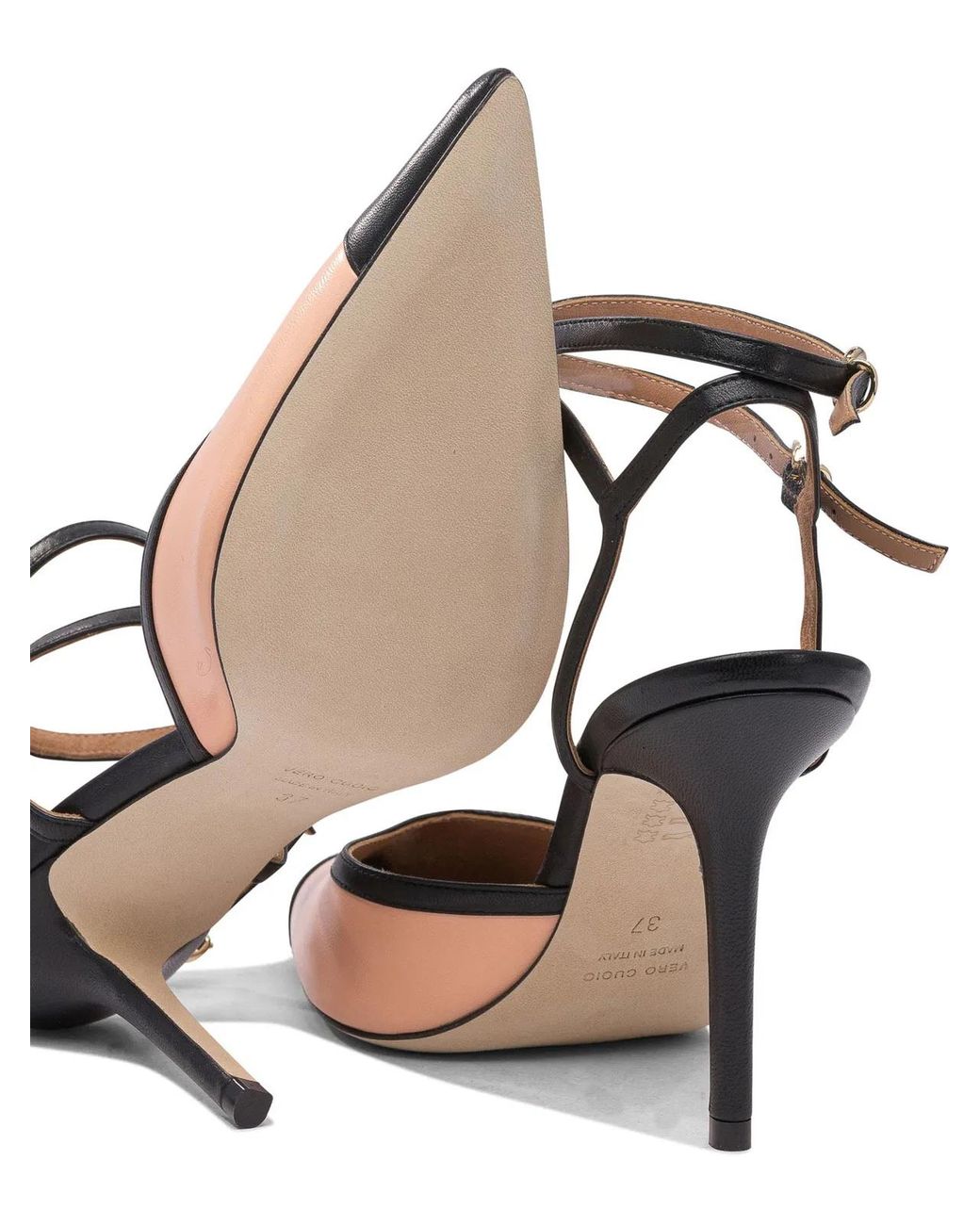 Lella Baldi Metallic Heeled Shoes