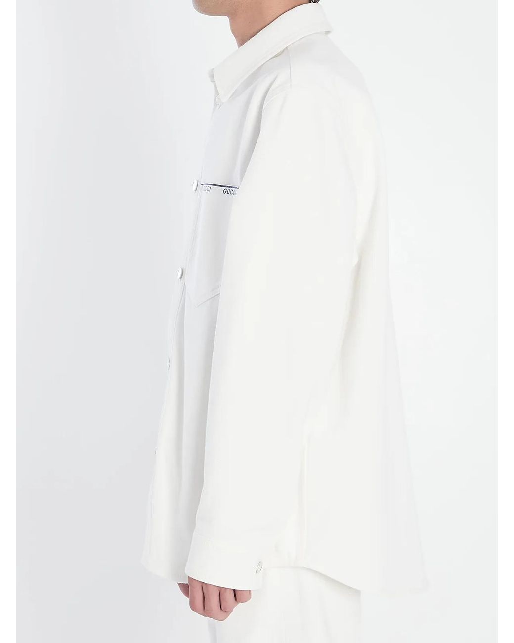 Gucci White Cotton Shirt for men