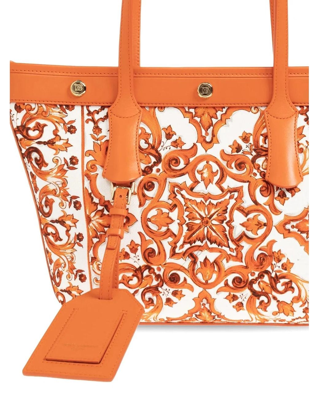 Dolce & Gabbana Orange Dolce & Gabbana Atene Shopping Bag
