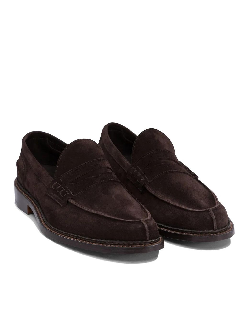 Tricker's Black Leather Loafers for men