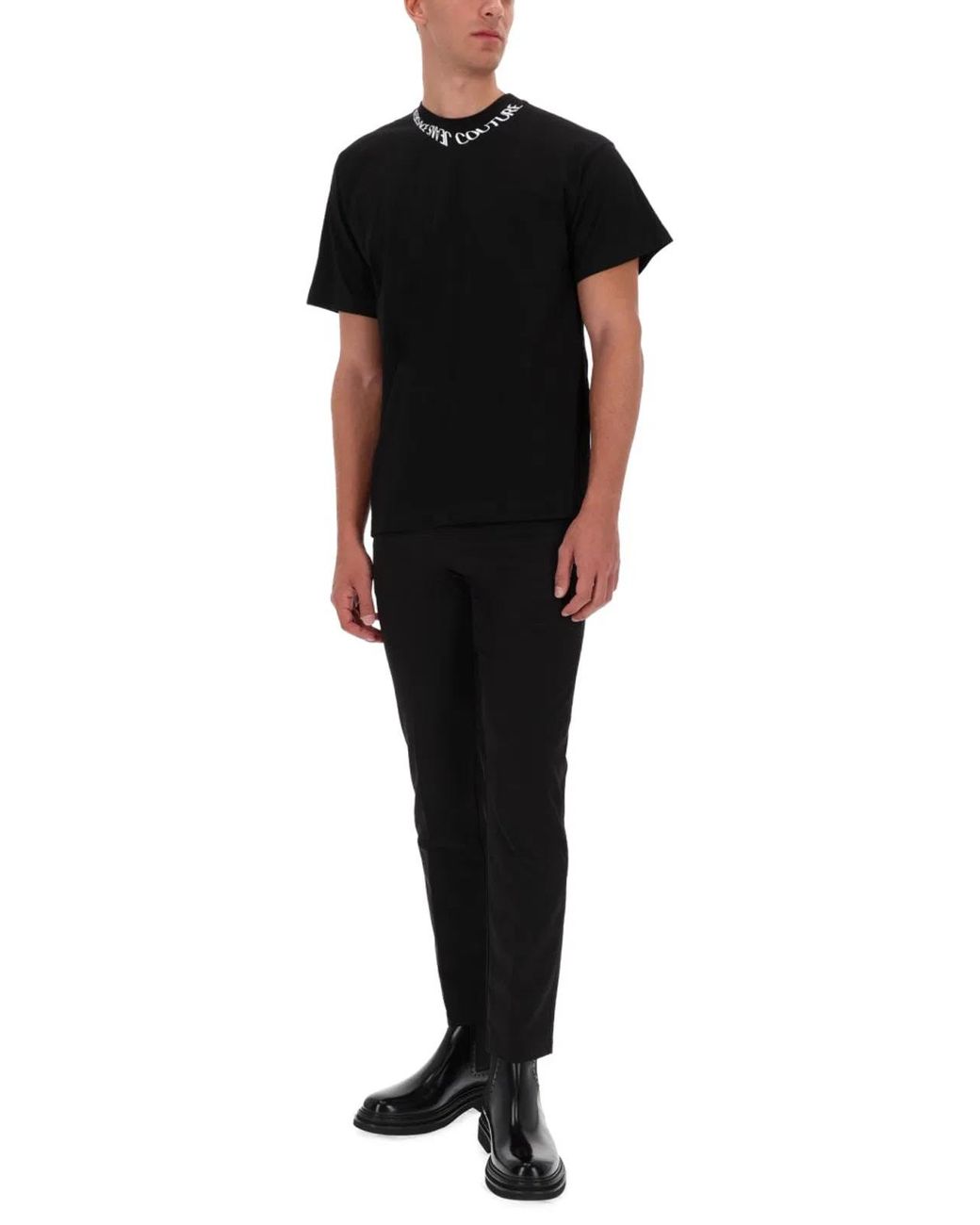 Versace Jeans Couture Black Tshirt Regular Fit for men