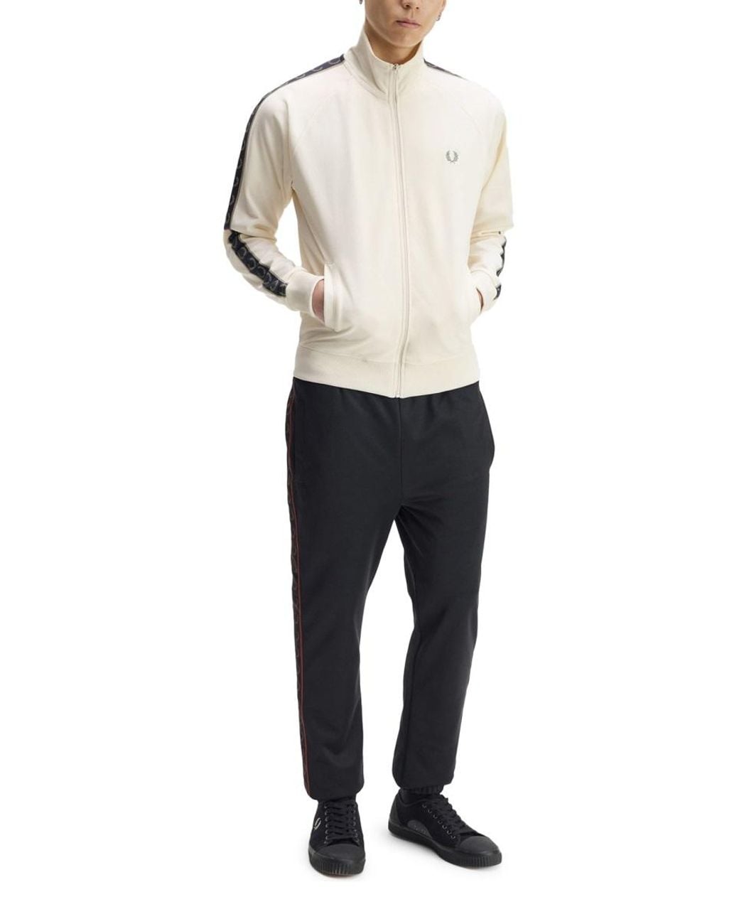 Fred Perry Natural Recycled Poly Cotton Sports Jacket for men