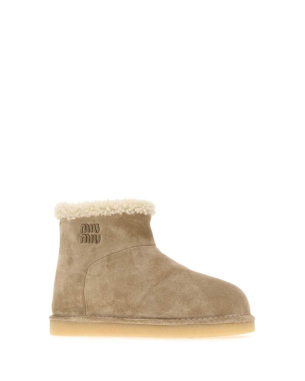 Miu Miu Brown Suede Ankle Boots