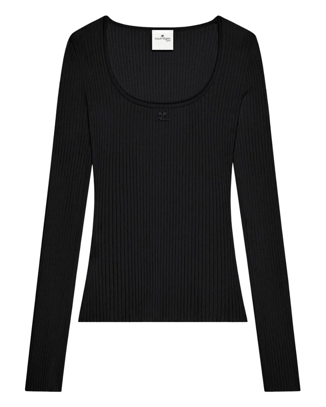 Courreges Black Courregès Viscose Polyester Top