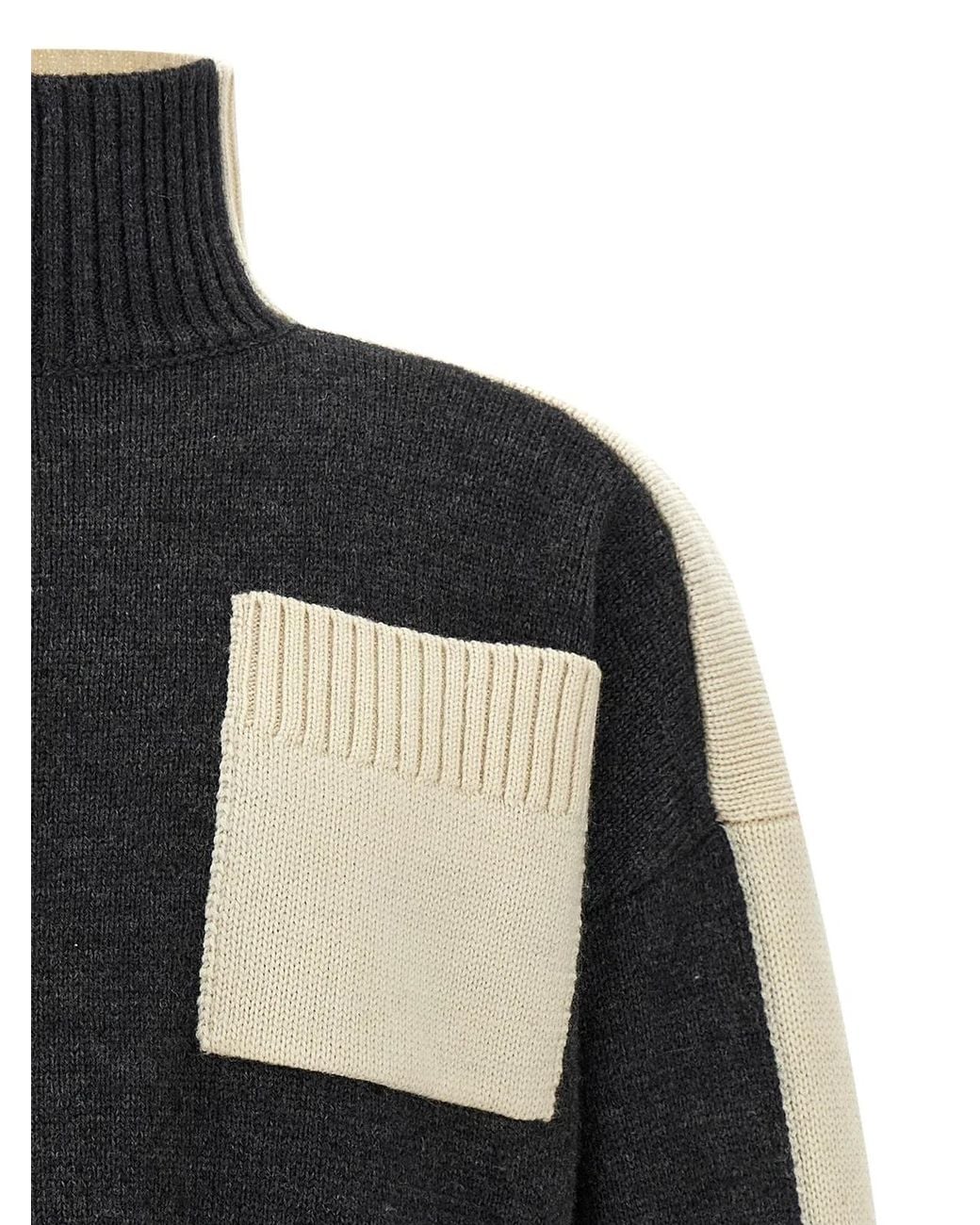 J.W. Anderson Black J.W.Anderson 'Two Tone' Sweater for men