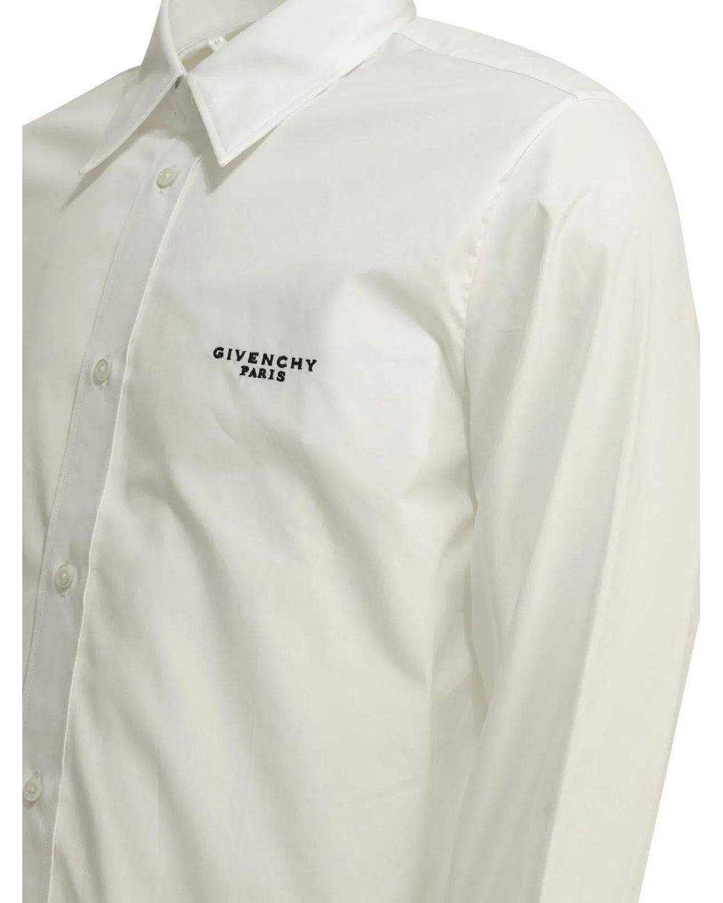 Givenchy White Camicia Casual Con Logo for men