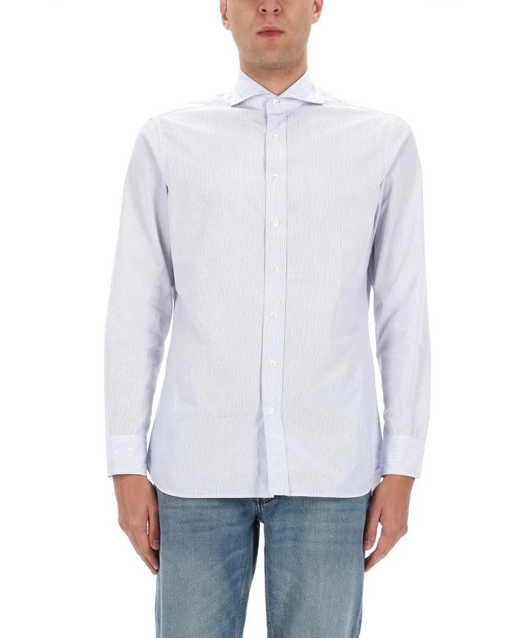Lardini White Cotton Shirt for men
