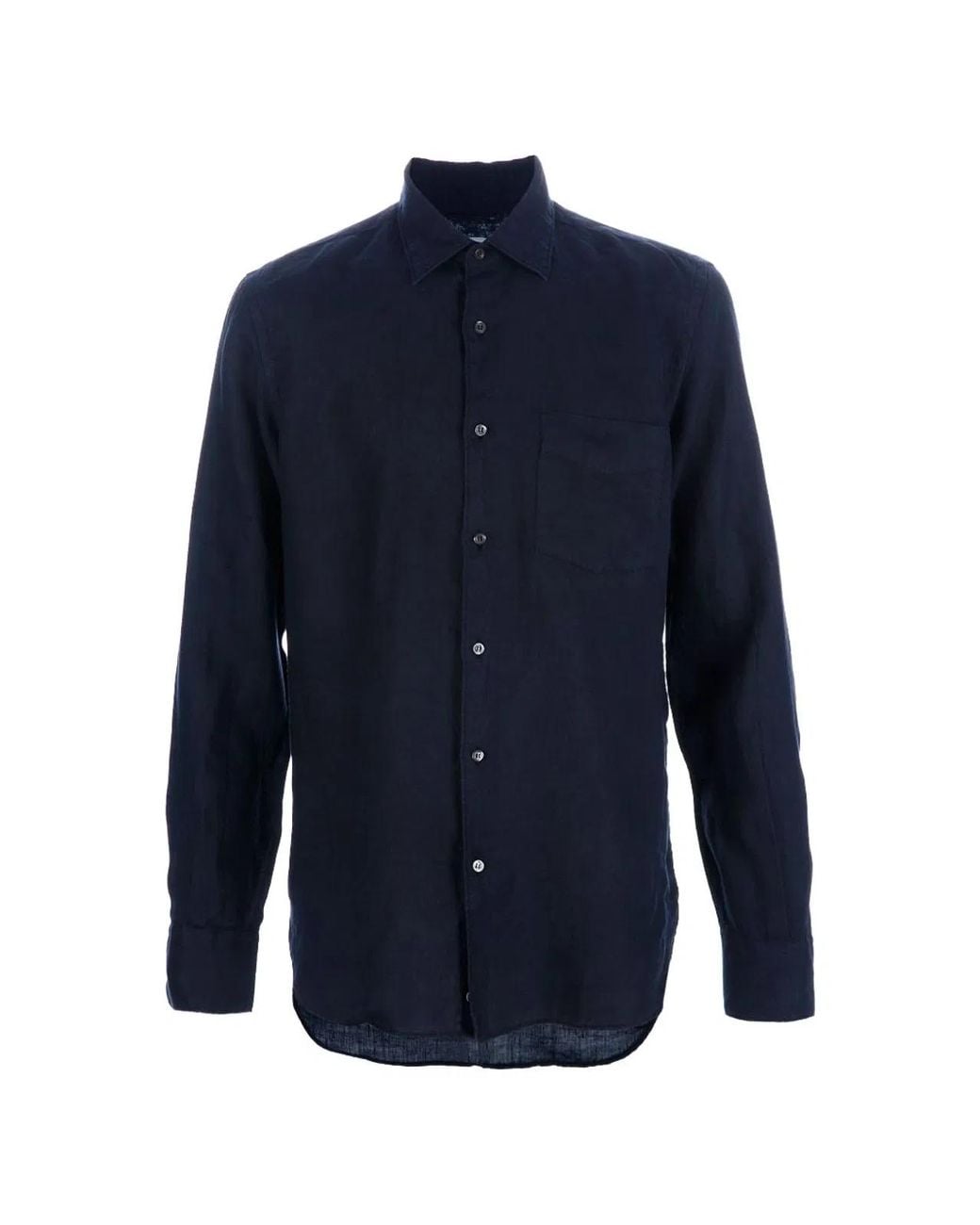 Aspesi Blue Linen Shirt for men