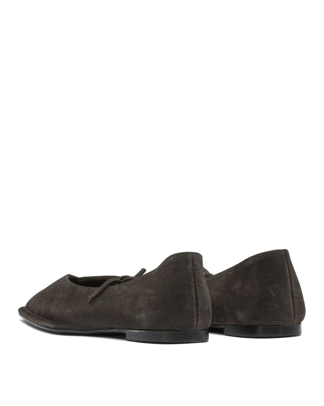 Alohas Black Sway Suede Coffee Leather Ballet Flats