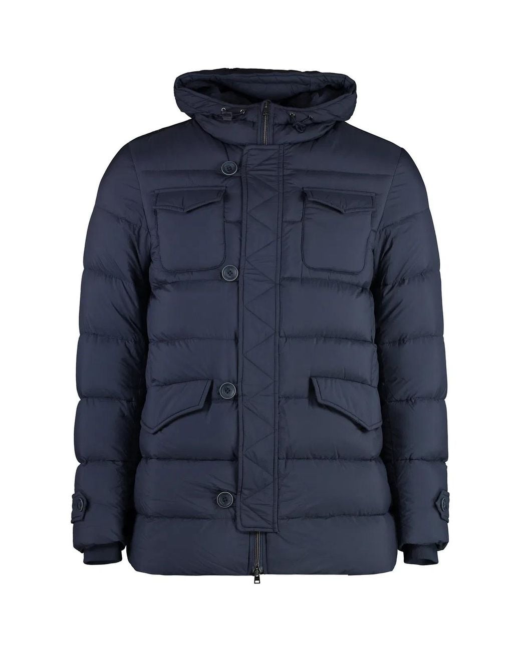 Herno Blue L'Eskimo Down Jacket for men