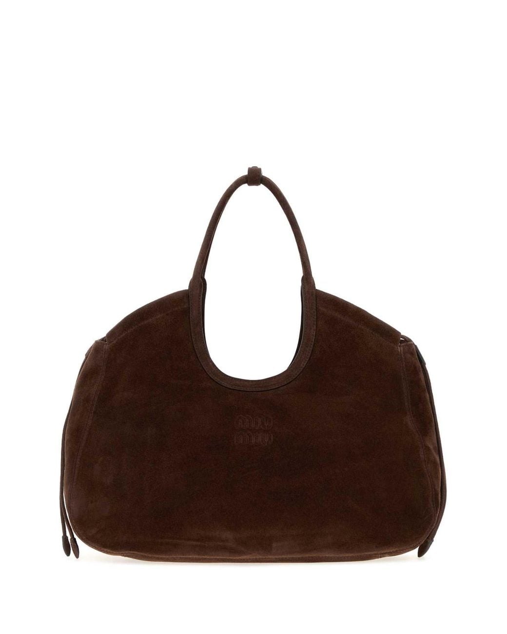 Miu Miu Brown Dark Suede Ivy Shopping Bag