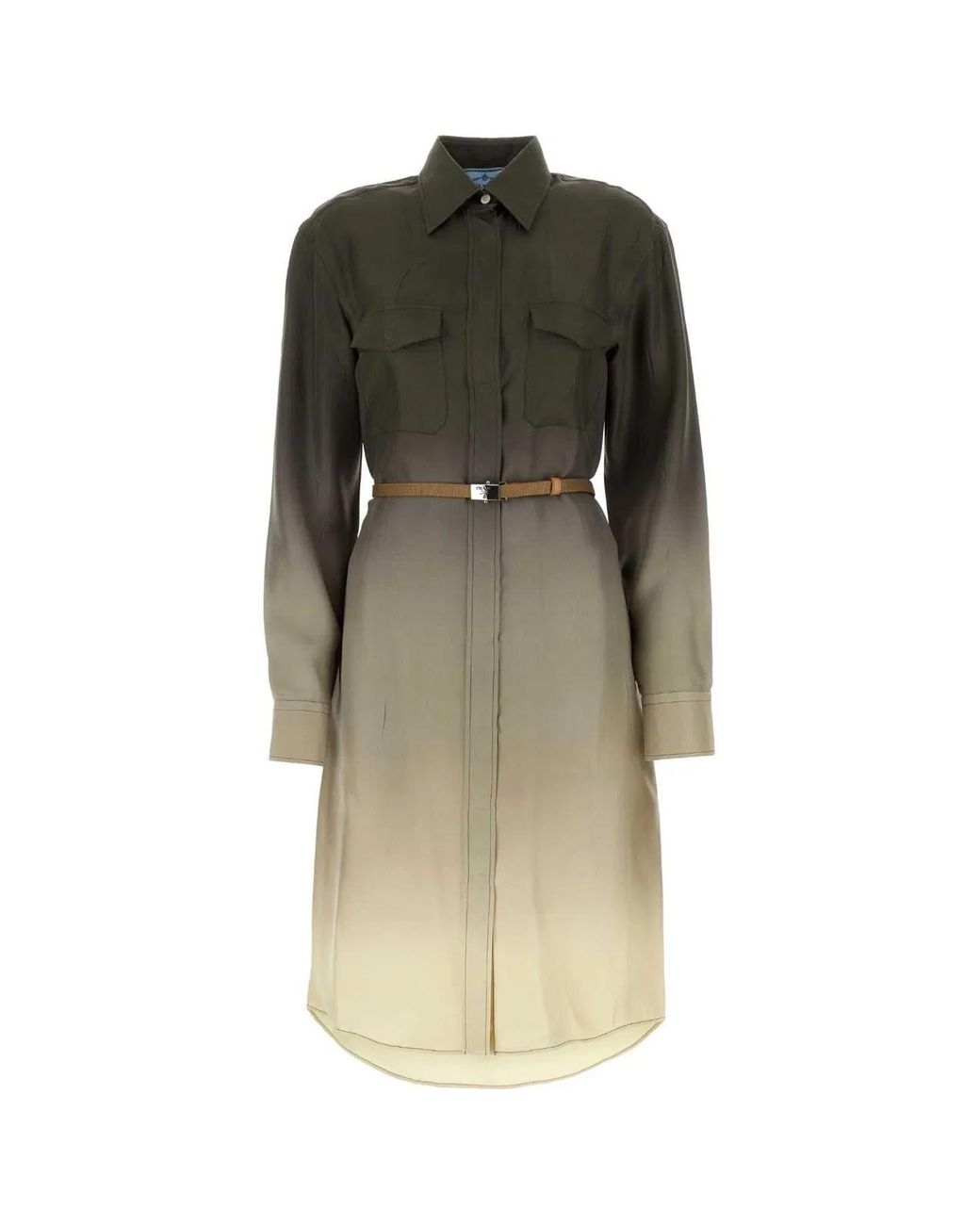 Prada Multicolor Twill Shirt Dress