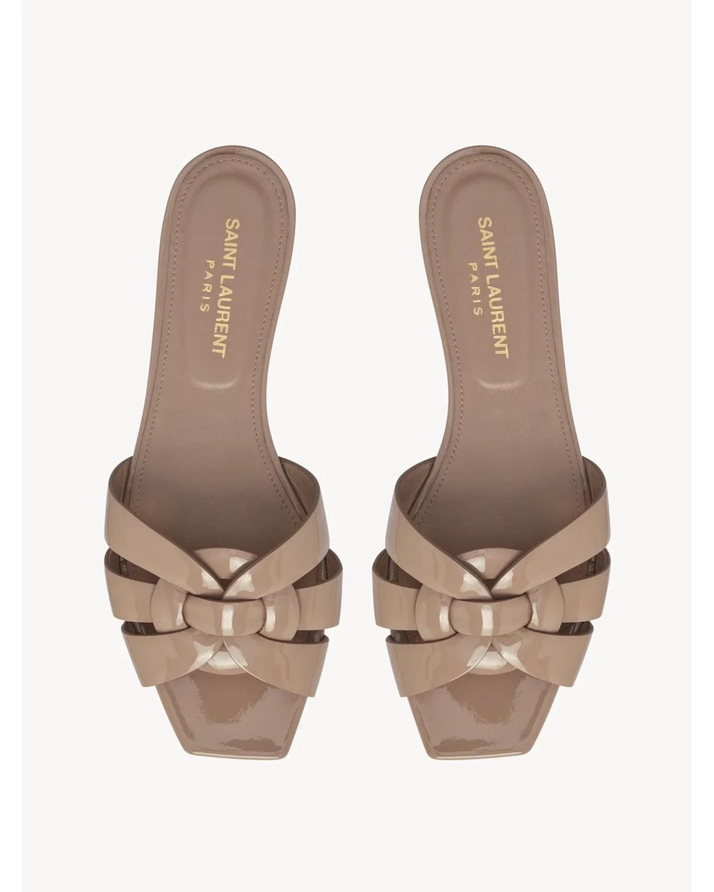 Saint Laurent Natural Nude Tribut Sandals