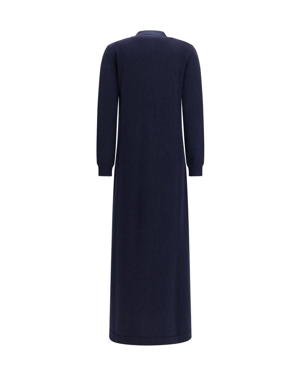 Malo Blue Long Cashmere V-Neck Cardigan
