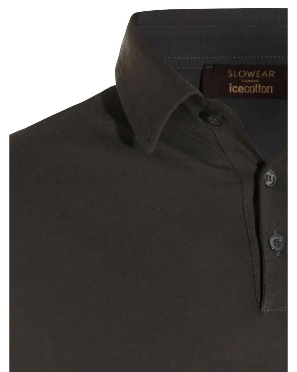 Zanone Black Short Sleeves Polo Shirt for men