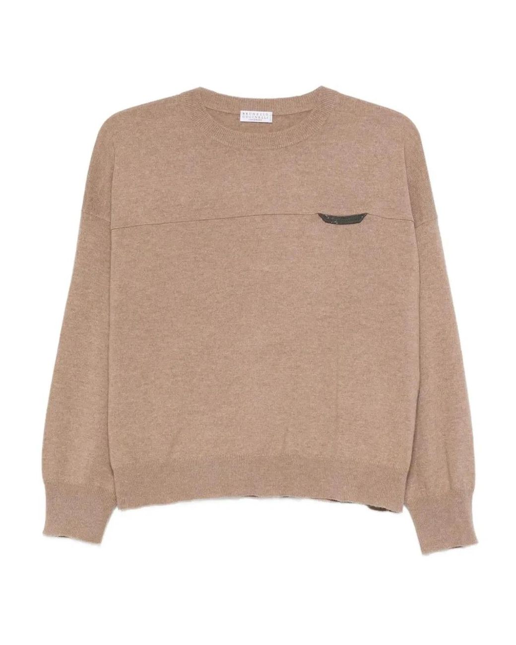 Brunello Cucinelli Natural Cashmere Crewneck Sweater