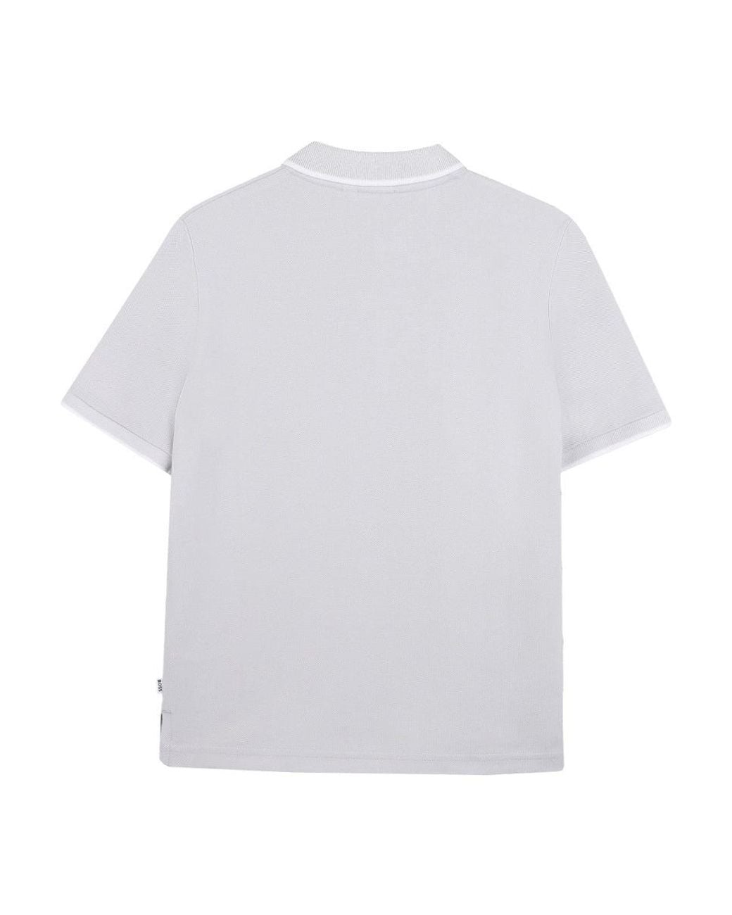 Boss White Polo A Maniche Corte