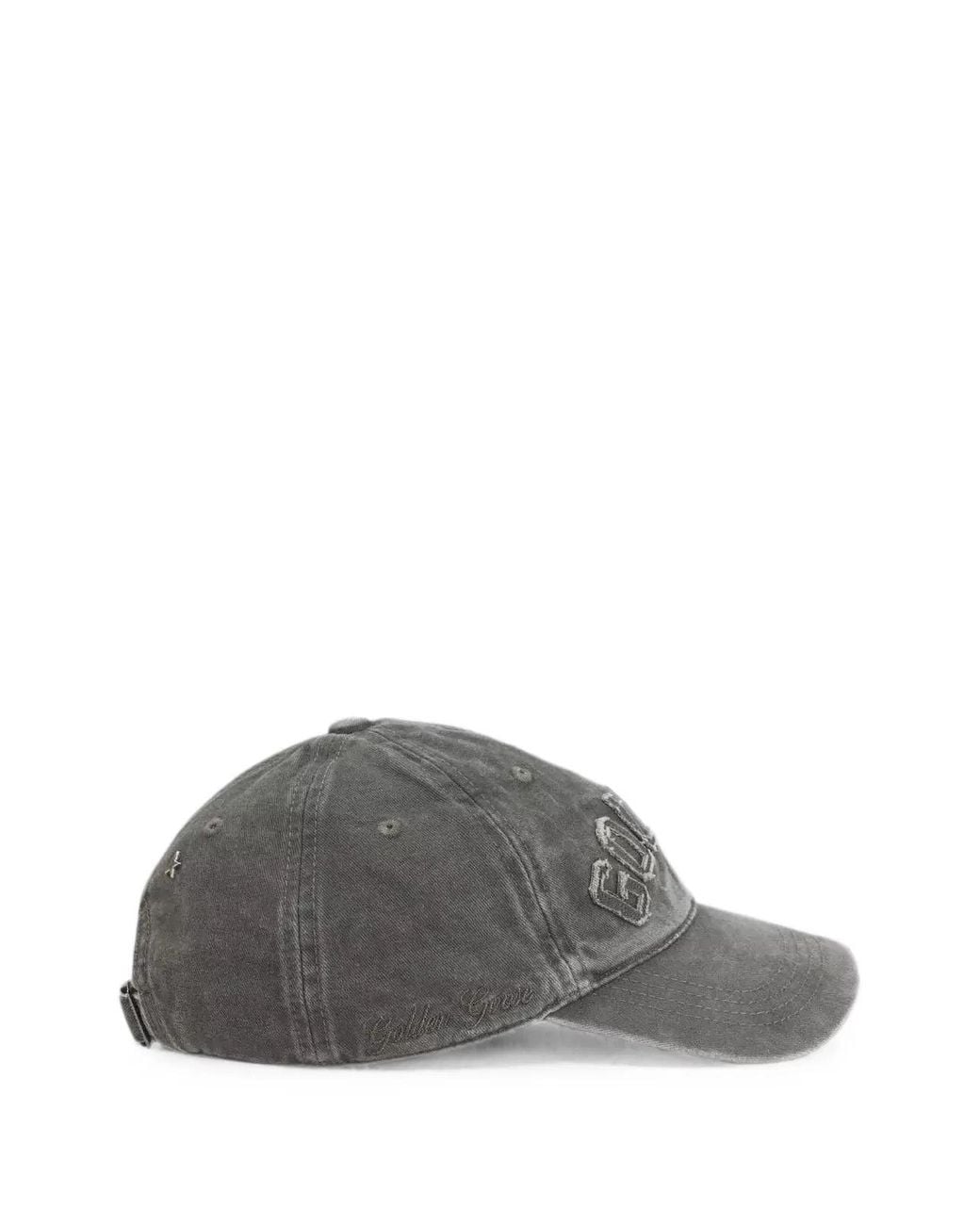 Golden Goose Deluxe Brand Gray Journey Baseball Cap Washed Cotton Twil for men