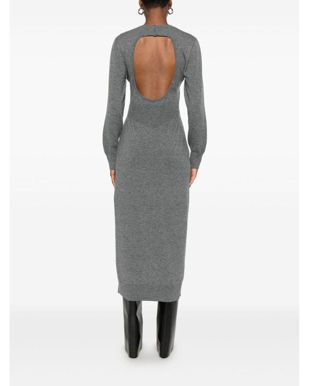 Givenchy Gray Long Knit Dress