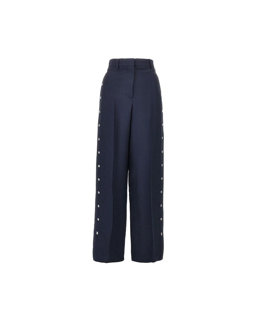 Stella McCartney Blue Tailored Pants With Press-Studs
