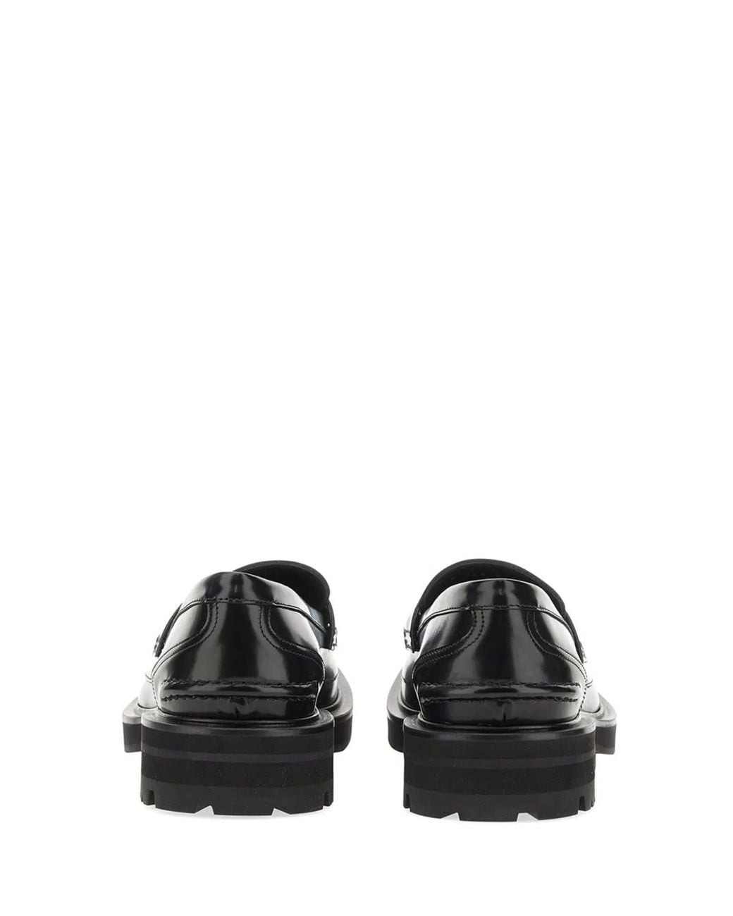 McQueen Black Leather Loafer for men