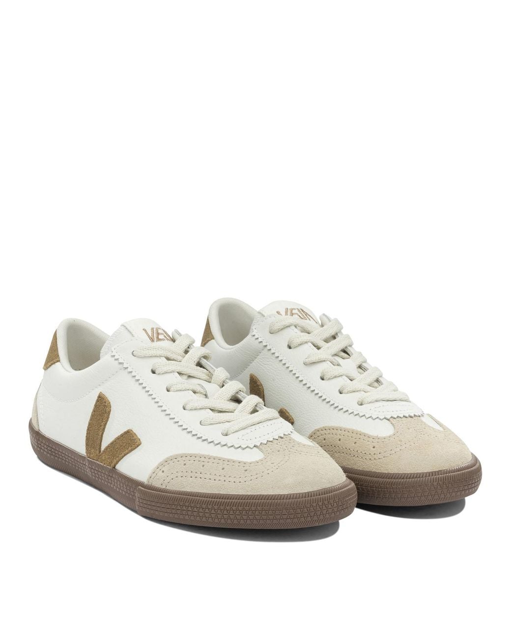 Veja White "Volley" Low-Top Sneakers
