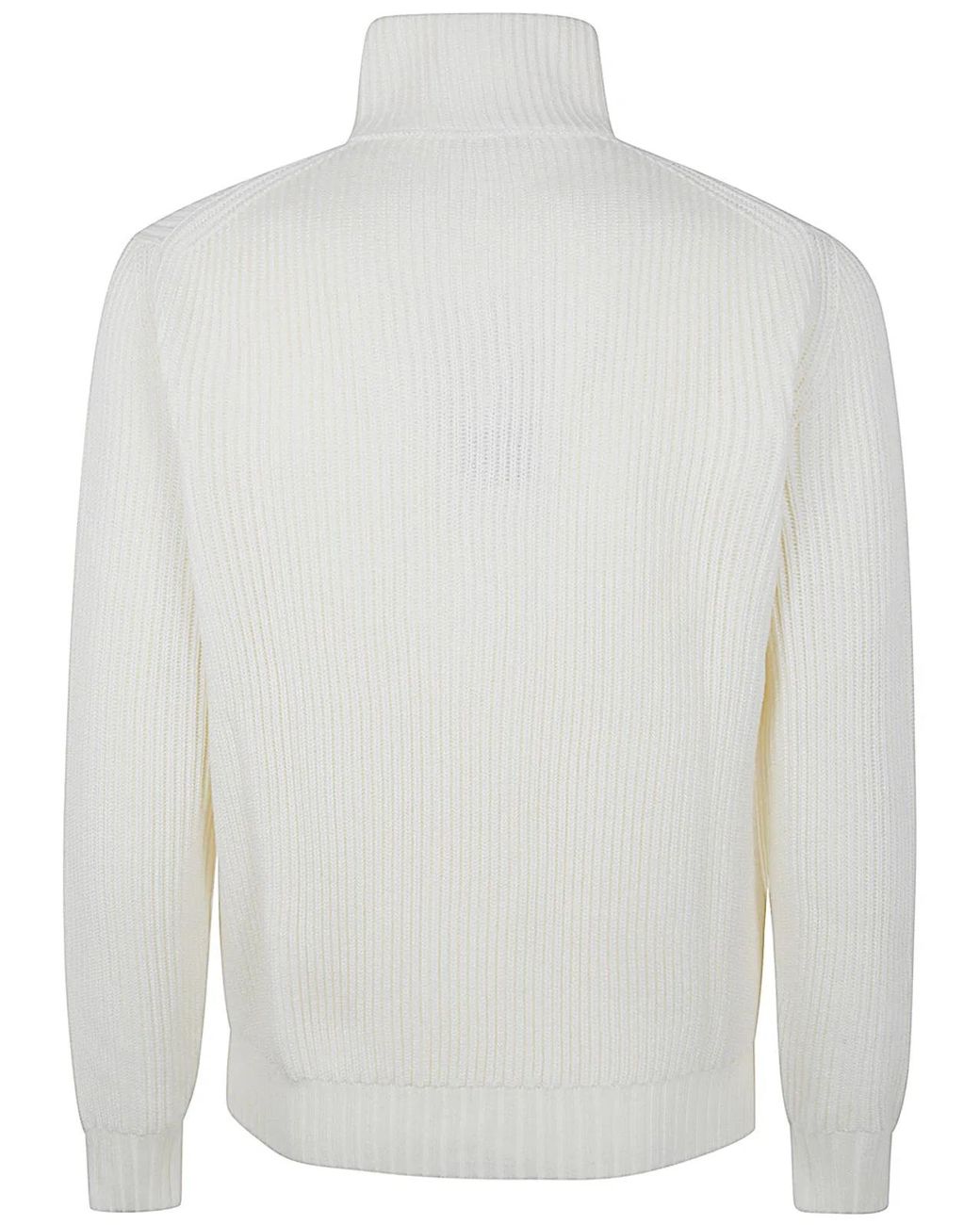 FILIPPO DE LAURENTIIS White Long Sleeves Half Zip for men