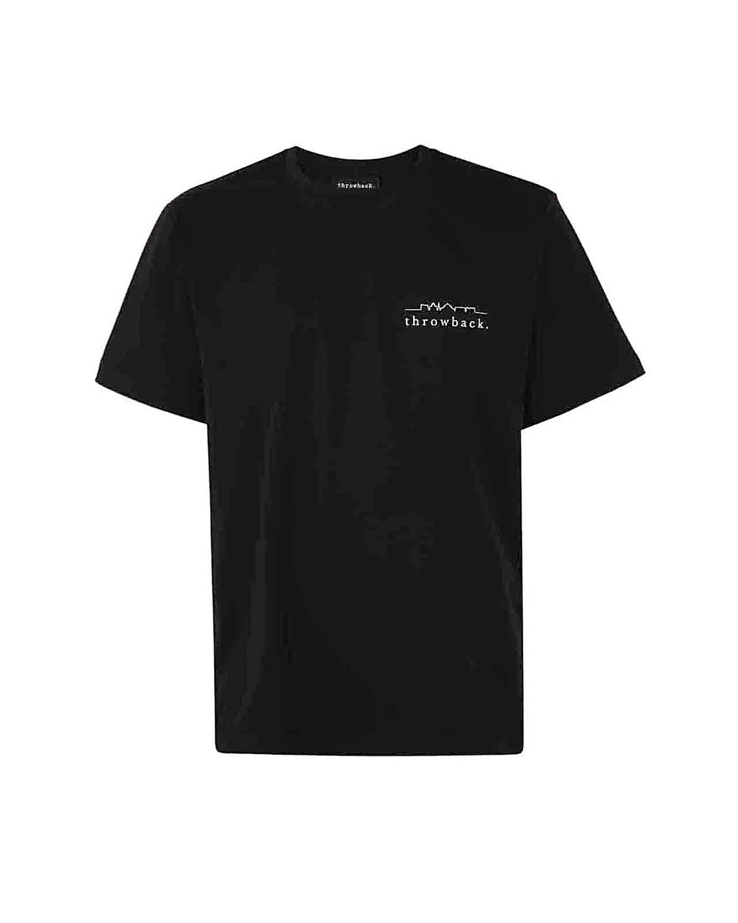 Throwback. Black Logo T Shirt for men