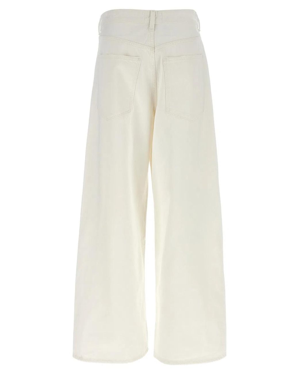 Agolde White 'Vana Fold' Jeans