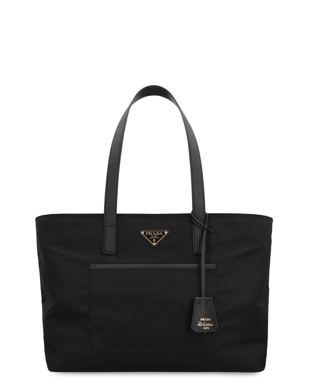Prada Black Shopping Bag Re-Edition 1978 Medium