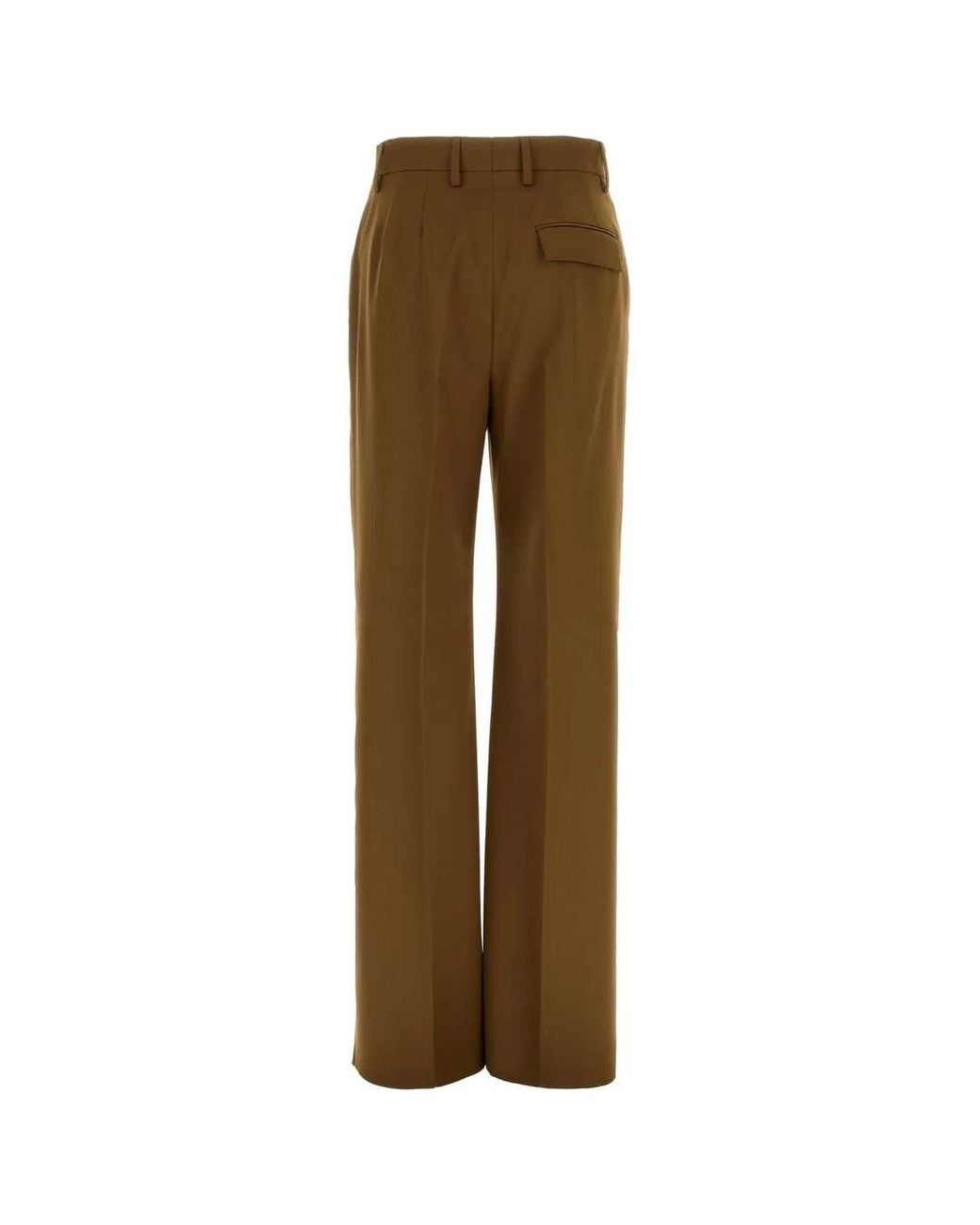 Ferragamo Natural Salvatore Wool Blend Pant