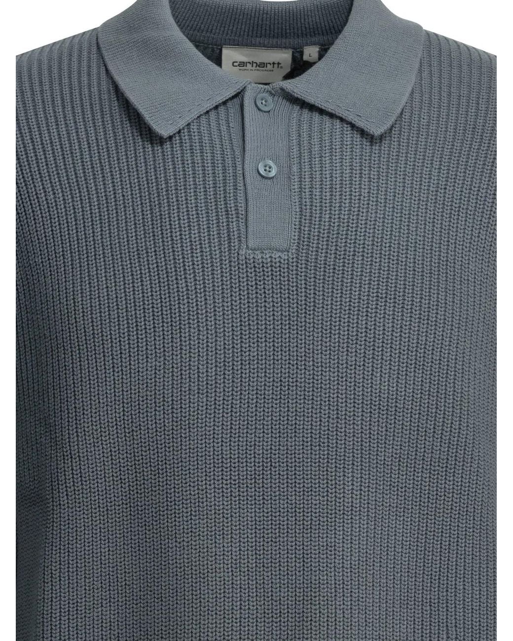 Carhartt Gray "Miles" Polo Sweater for men