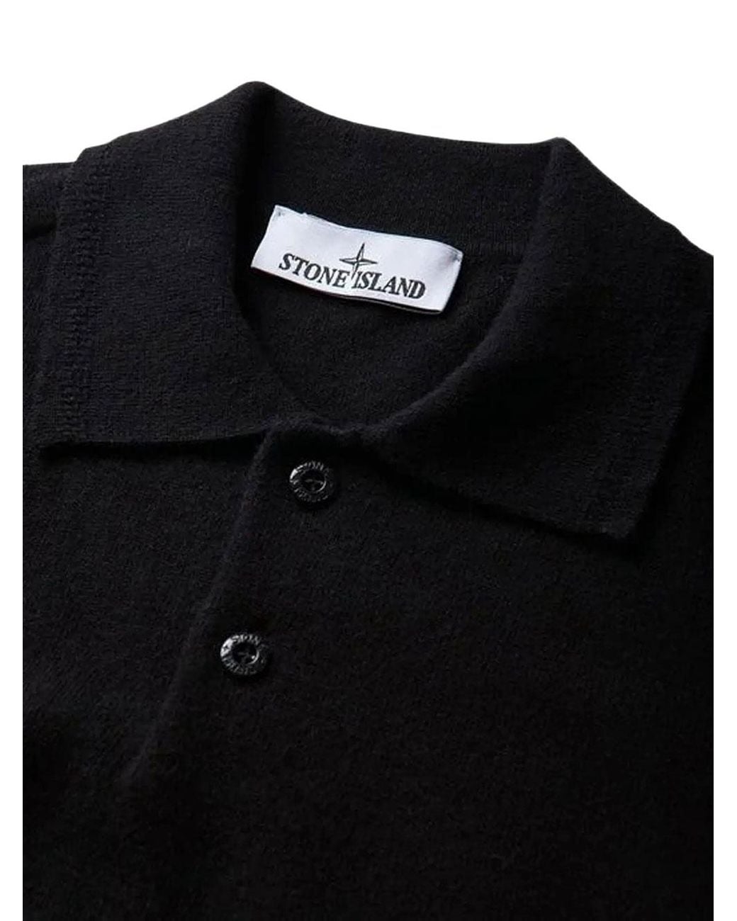 Stone Island Black Ls Polo for men