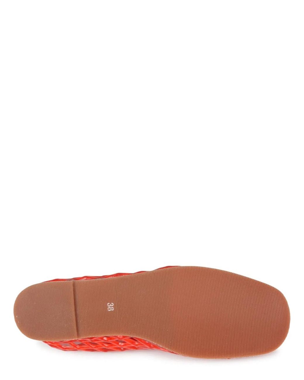 Senso Red Rubber Flats With Leather Sock