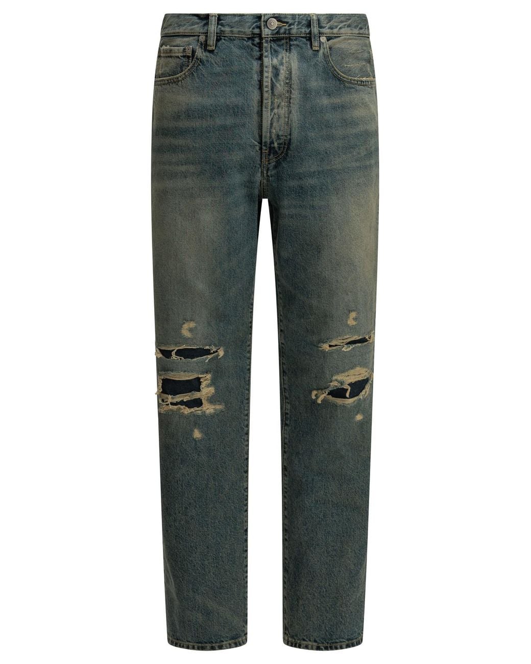 Maison Margiela Gray "Distressed" Straight-Leg Jeans for men