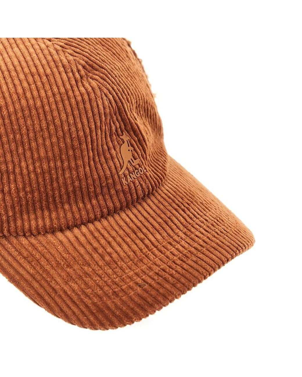 Kangol Brown Corduroy Baseball Hat With Earflap for men