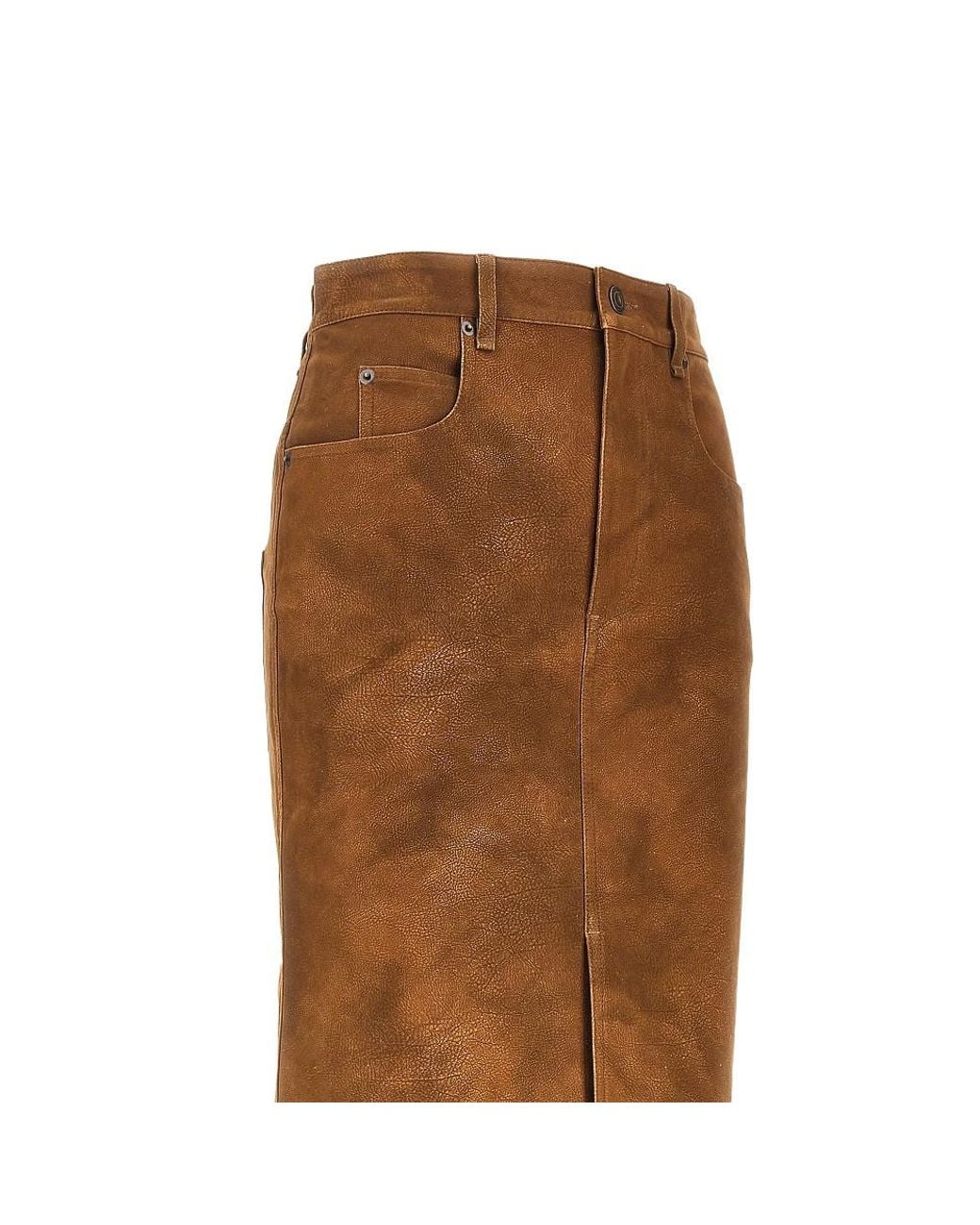 Isabel Marant Brown Isabel Marant Etoile Bisane Faux Leather Skirt