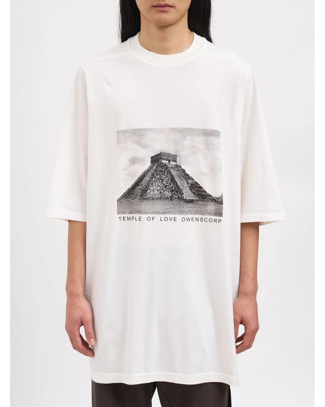 Rick Owens White Jumbo Ss Ts T-Shirt for men