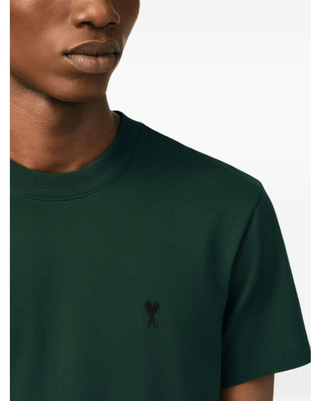 AMI Green Ami De Coeur T-Shirt for men