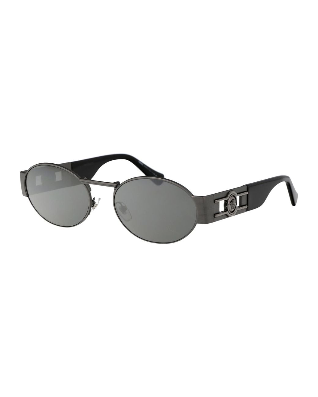 Versace Gray Metal Sunglasses