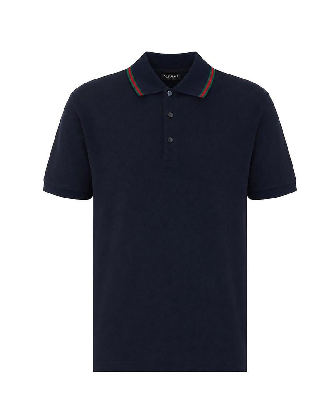 Gucci Blue Cotton Jersey Piquet Polo for men