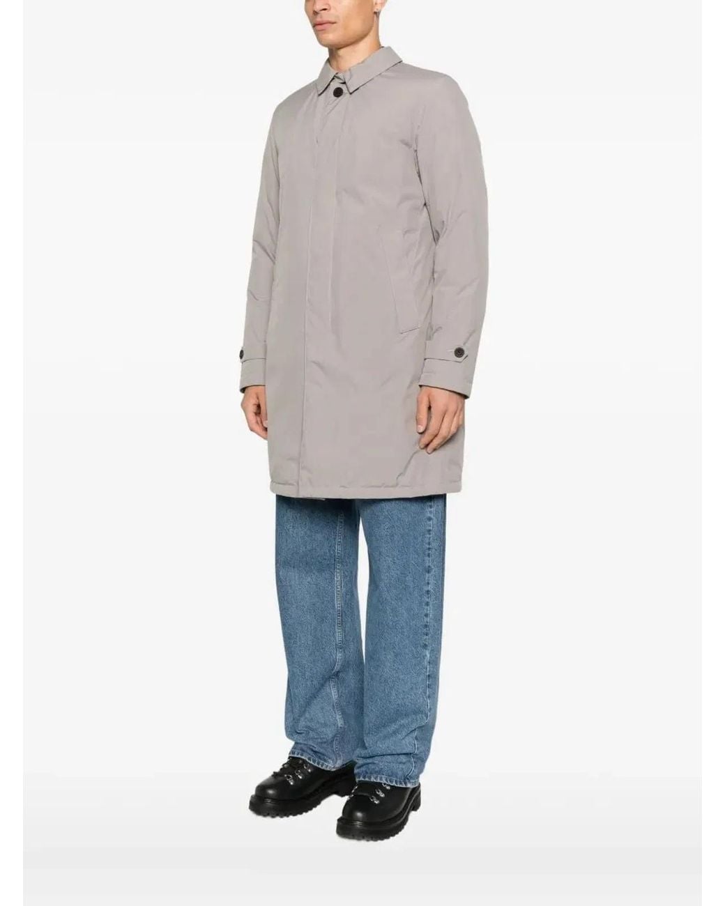 Herno Gray Smooth Waterproof Down Jacket for men