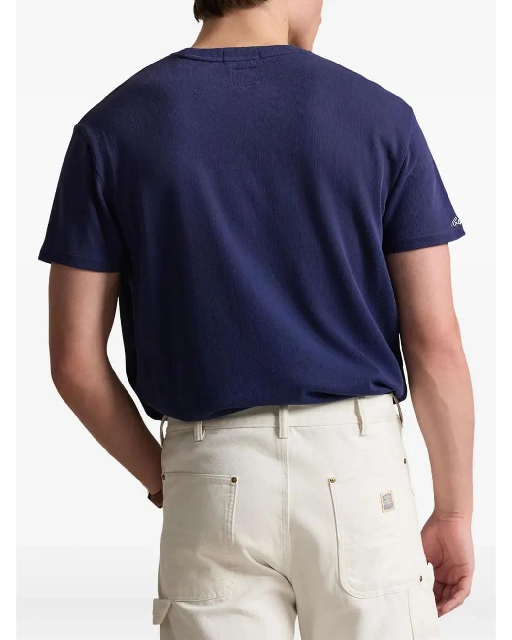 Polo Ralph Lauren Blue T-Shirt Crewneck Pocket for men