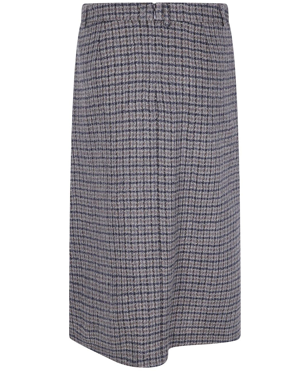 Seventy Blue Quadro Skirt