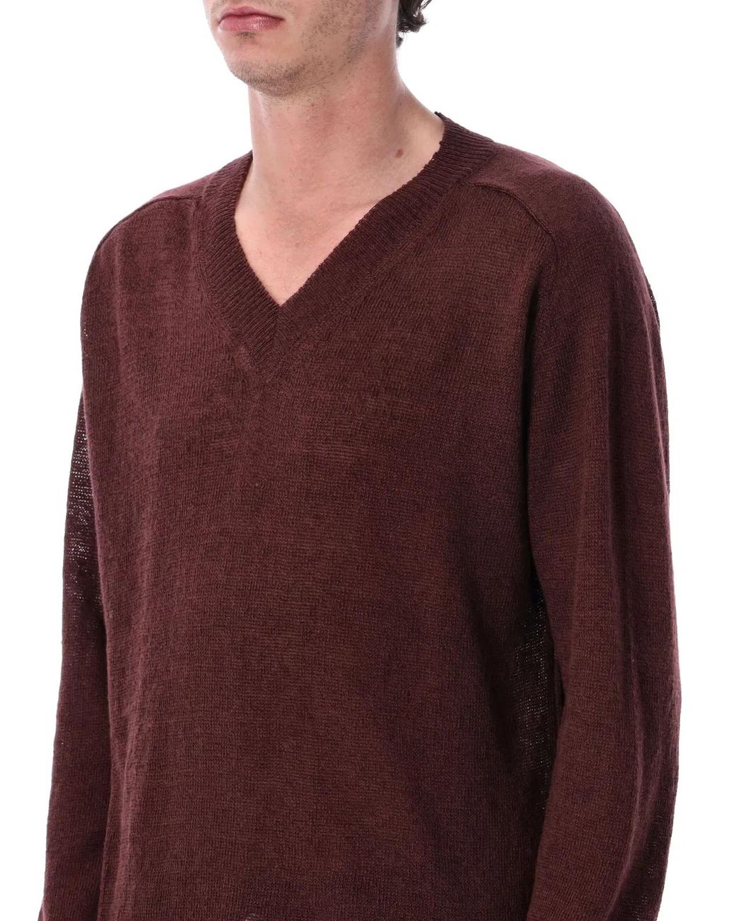 Our Legacy Purple Rue V-Neck Sweater for men
