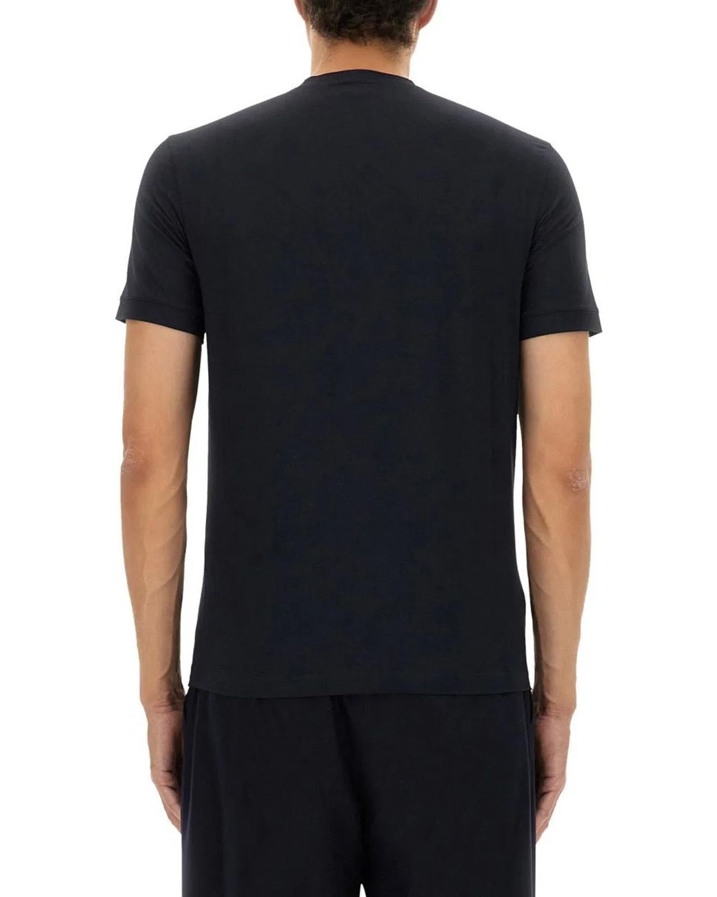 Giorgio Armani Black Signature Logo T-Shirt for men
