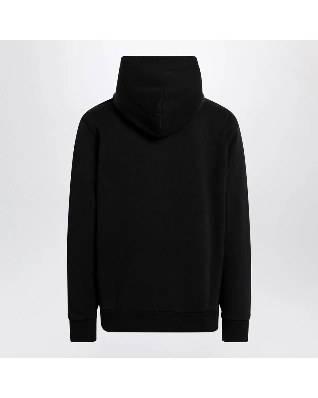 Moncler Black Cotton Hoodie With Logo for men